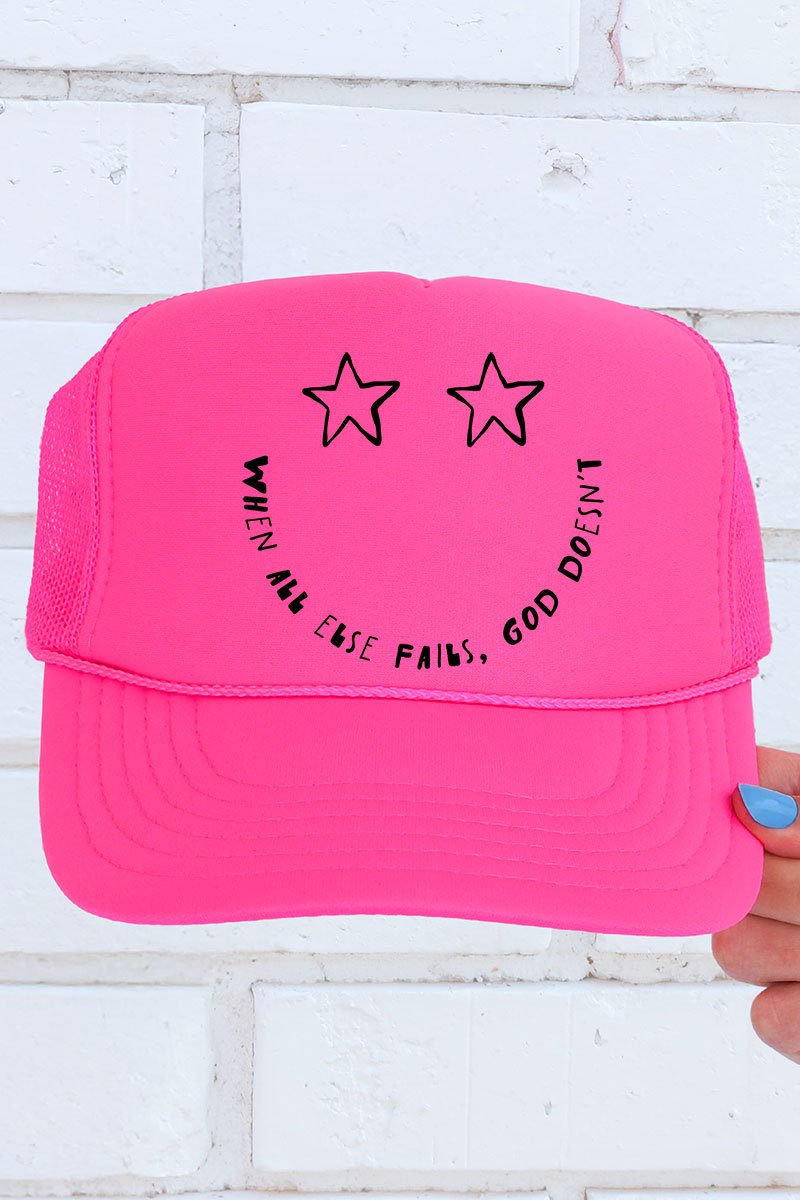 Star Eyes God Never Fails Otto Foam Front Trucker Hat - Wholesale Accessory Market