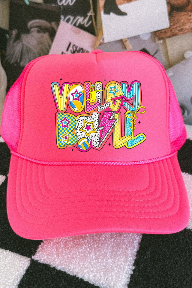 Vibrant Volleyball Otto Neon Pink Foam Front Trucker Hat - Wholesale Accessory Market