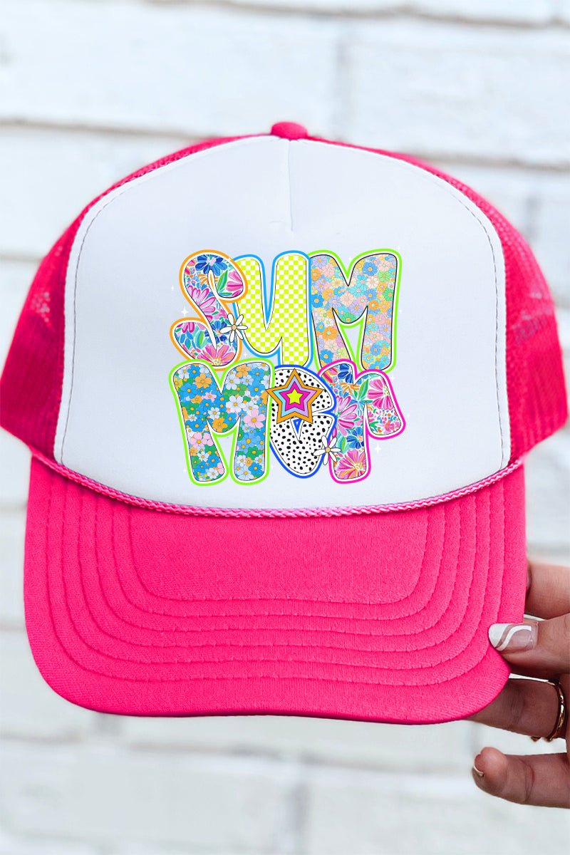 Neon Summer Otto Neon Pink with White Foam Front Trucker Hat - Wholesale Accessory Market