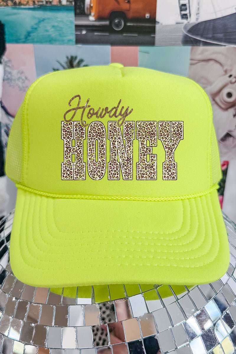 Leopard Howdy Honey Otto Foam Front Trucker Hat - Wholesale Accessory Market