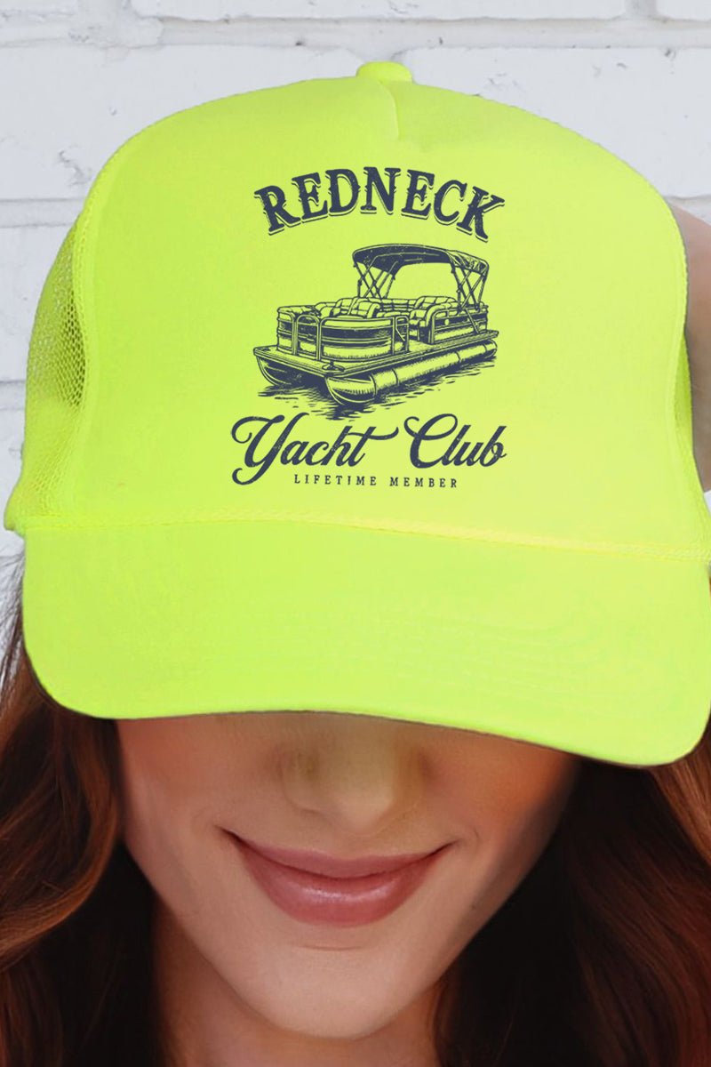 Redneck Yacht Club Otto Neon Yellow Foam Front Trucker Hat - Wholesale Accessory Market