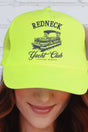 Redneck Yacht Club Otto Neon Yellow Foam Front Trucker Hat - Wholesale Accessory Market