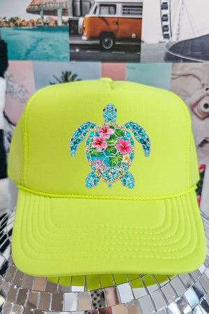 Seaside Sparkle Turtle Otto Foam Front Trucker Hat - Wholesale Accessory Market