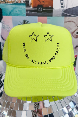 Star Eyes God Never Fails Otto Foam Front Trucker Hat - Wholesale Accessory Market