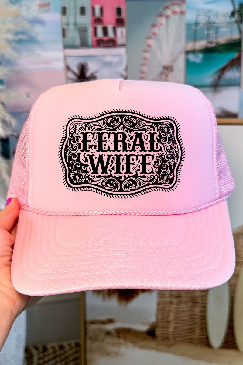 Belt Buckle Feral Wife Otto Foam Front Trucker Hat - Wholesale Accessory Market