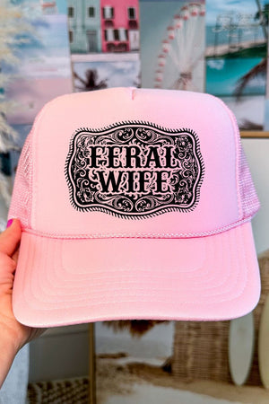 Belt Buckle Feral Wife Otto Foam Front Trucker Hat - Wholesale Accessory Market