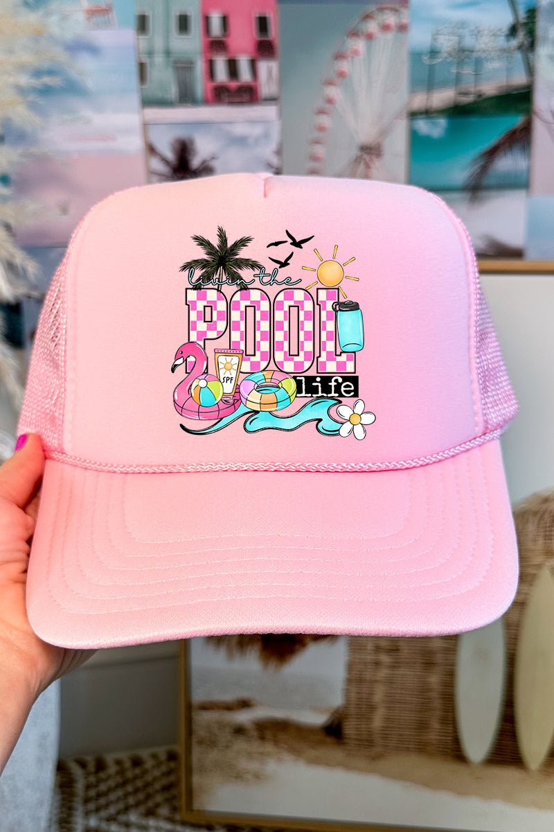 Livin The Pool Life Otto Foam Front Trucker Hat - Wholesale Accessory Market