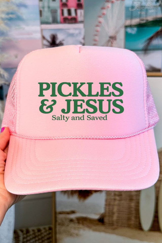 Pickles & Jesus Otto Pink Foam Front Trucker Hat - Wholesale Accessory Market