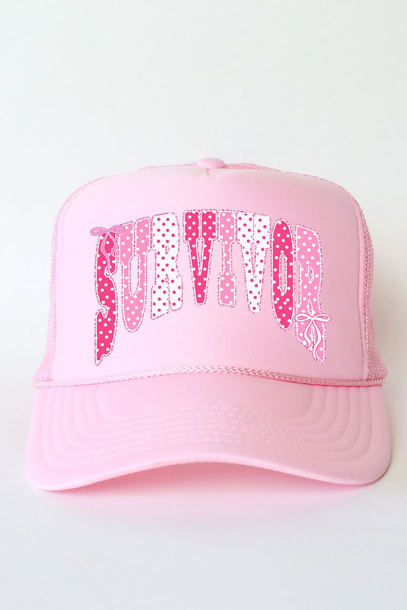 Pink Polka Pop Survivor Otto Foam Front Trucker Hat - Wholesale Accessory Market