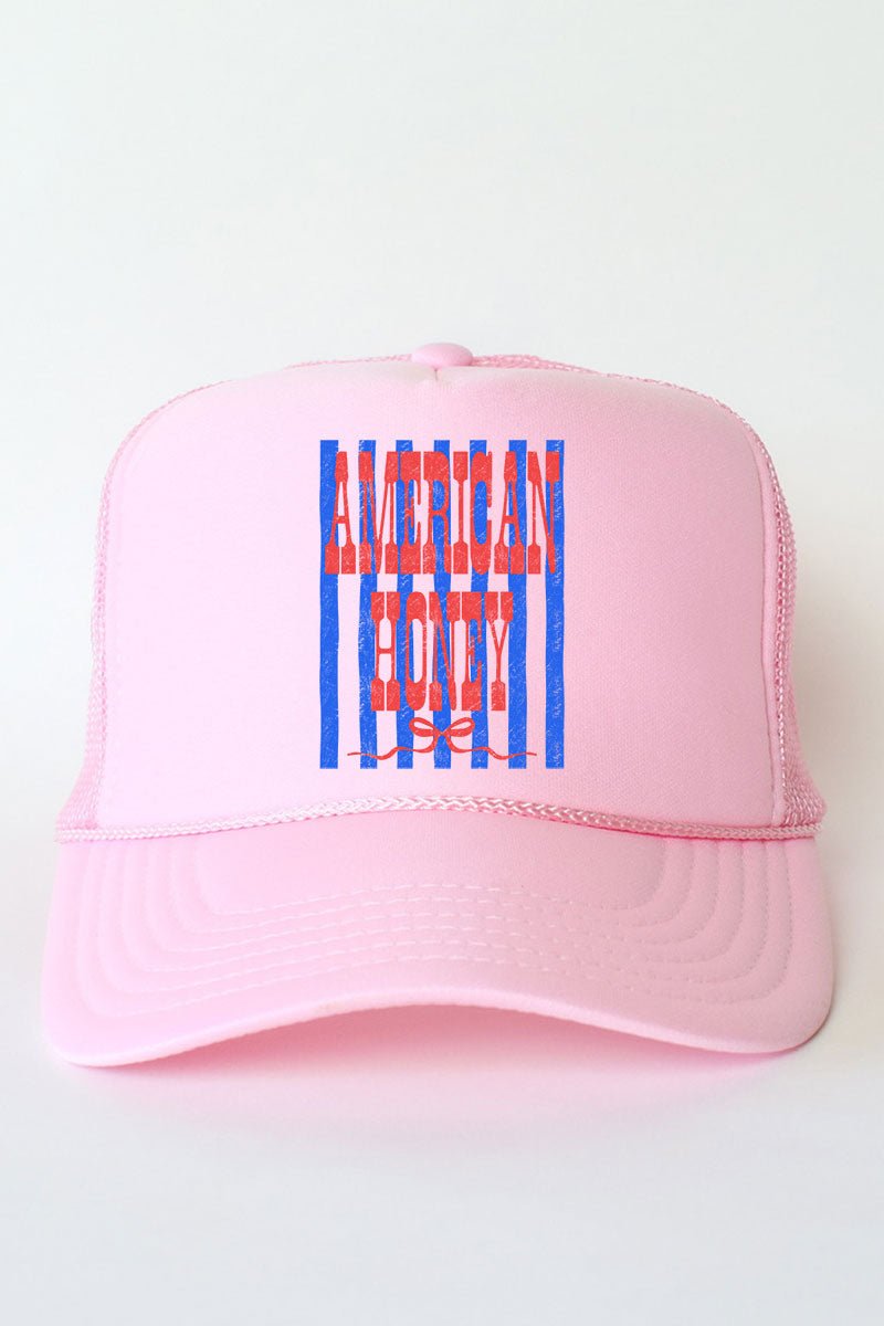 Red American Honey Energy Otto Foam Front Trucker Hat - Wholesale Accessory Market