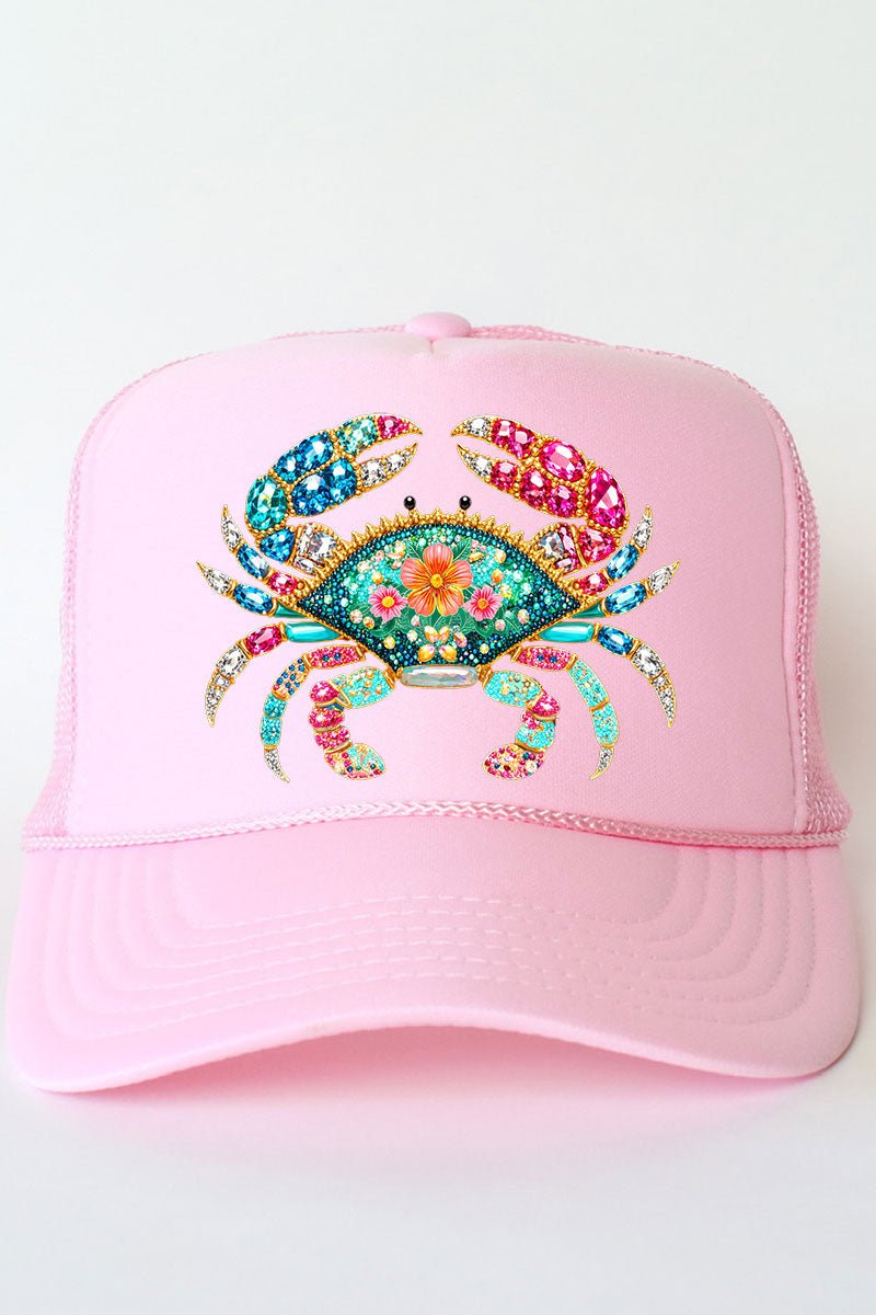 Seaside Sparkle Crab Otto Foam Front Trucker Hat - Wholesale Accessory Market