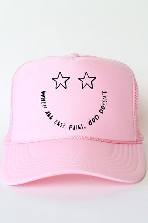 Star Eyes God Never Fails Otto Foam Front Trucker Hat - Wholesale Accessory Market