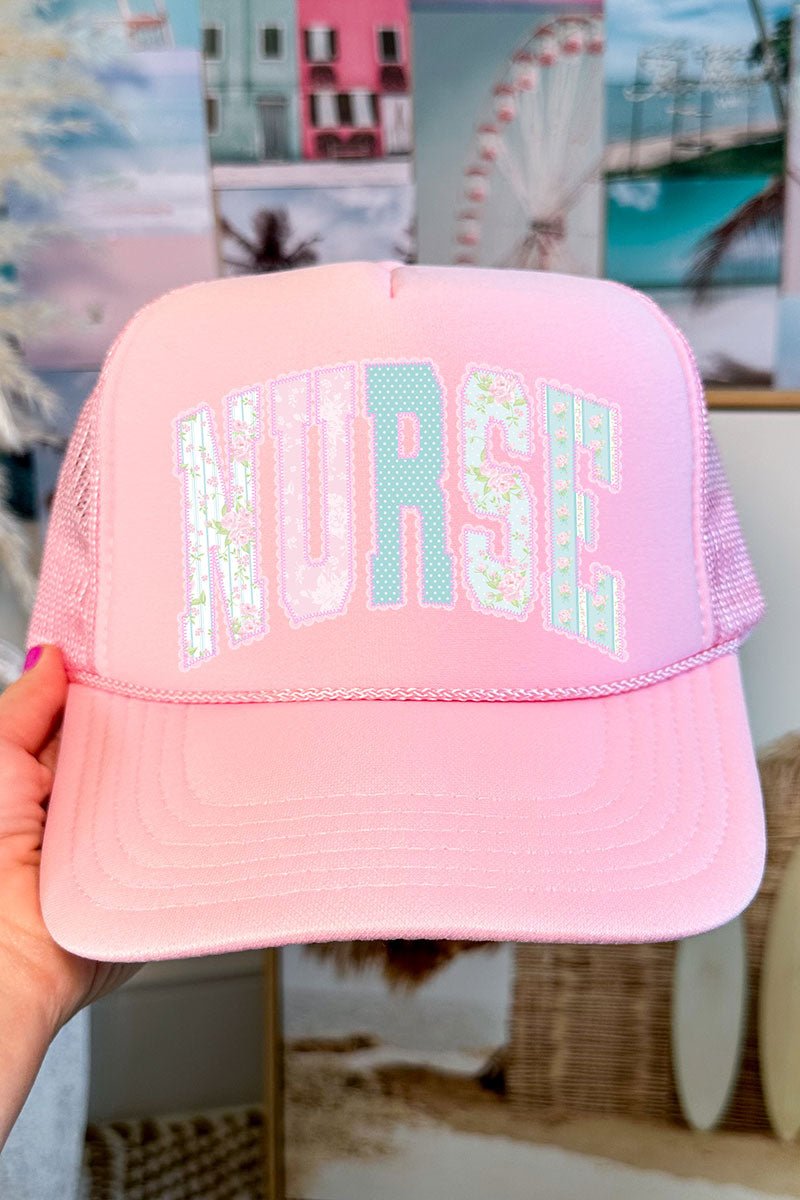Timeless Nurse Otto Pink Foam Front Trucker Hat - Wholesale Accessory Market