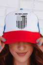 God, Family, Country Otto Red, White, & Blue Foam Front Trucker Hat - Wholesale Accessory Market