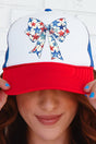 Patriotic Coquette Otto Red, White, & Blue Foam Front Trucker Hat - Wholesale Accessory Market