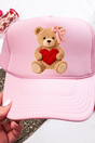 Cozy Heart Cub Faux Yarn Otto Soft Pink Foam Front Trucker Hat - Wholesale Accessory Market