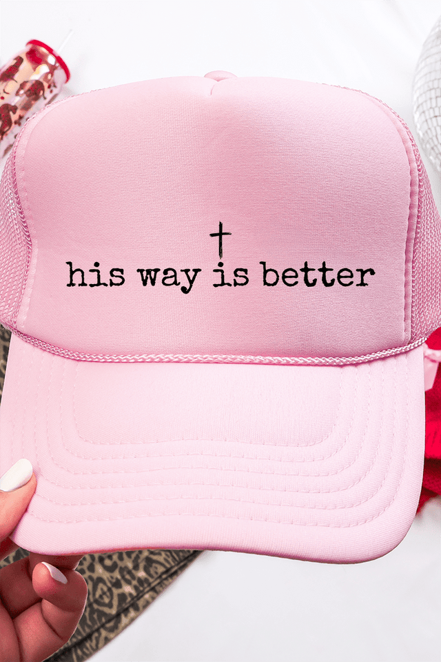 His Way Is Better Otto Soft Pink Foam Front Trucker Hat - Wholesale Accessory Market