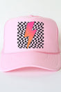 Neon Lightning Bolt Otto Soft Pink Foam Front Trucker Hat - Wholesale Accessory Market