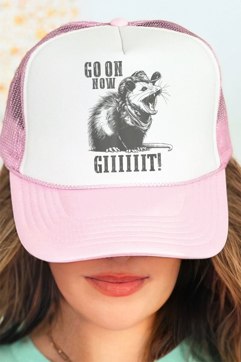 Go On Git Otto Soft Pink with White Foam Front Trucker Hat - Wholesale Accessory Market