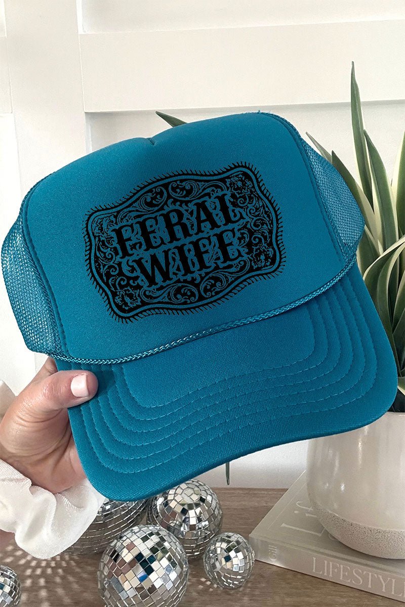 Belt Buckle Feral Wife Otto Foam Front Trucker Hat - Wholesale Accessory Market