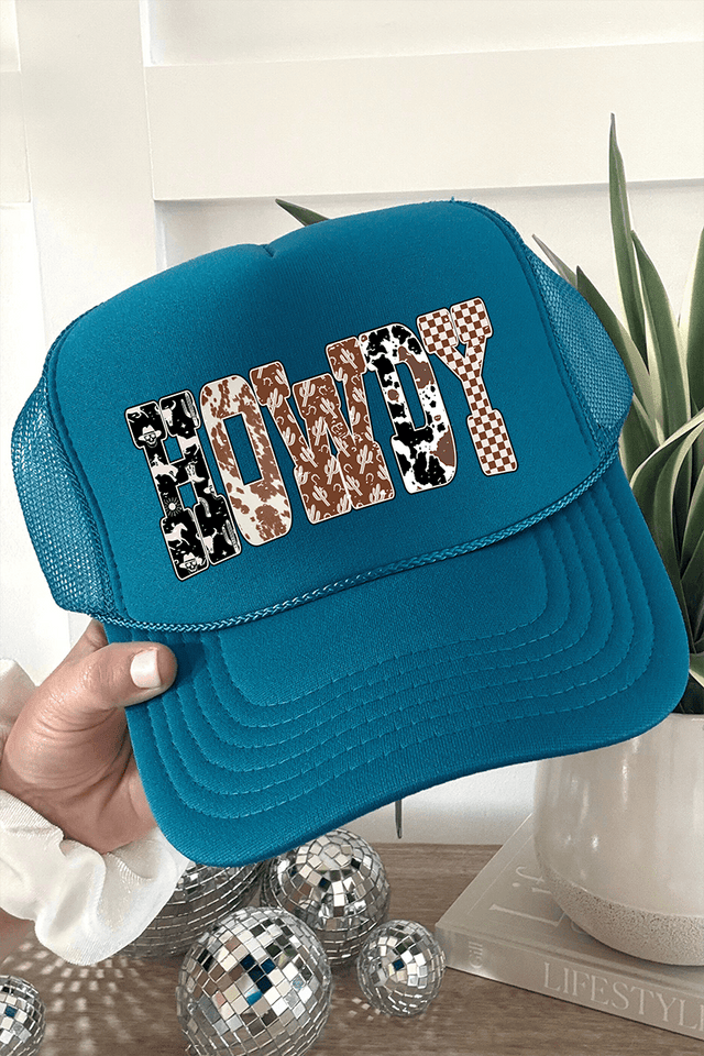 Howdy And Hide Otto Turquoise Foam Front Trucker Hat - Wholesale Accessory Market