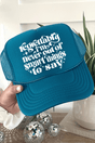 Never Out Of Smart Things Otto Turquoise Foam Front Trucker Hat - Wholesale Accessory Market