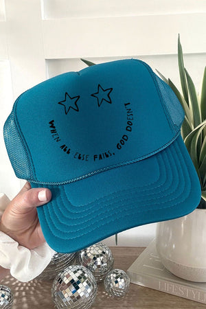 Star Eyes God Never Fails Otto Foam Front Trucker Hat - Wholesale Accessory Market