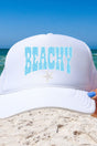 Coastal Beachy Leopard Otto White Foam Front Trucker Hat - Wholesale Accessory Market
