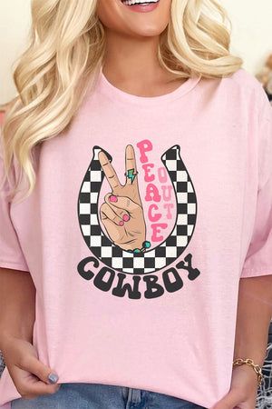 Peace Out Cowboy Short Sleeve Relaxed Fit T-Shirt - Wholesale Accessory Market
