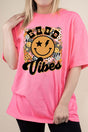Psychedelic Good Vibes Short Sleeve Relaxed Fit T-Shirt - Wholesale Accessory Market
