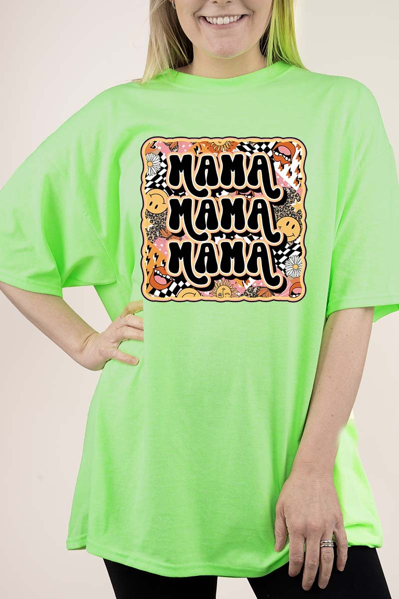 Retro Stacked Mama Short Sleeve Relaxed Fit T-Shirt - Wholesale Accessory Market