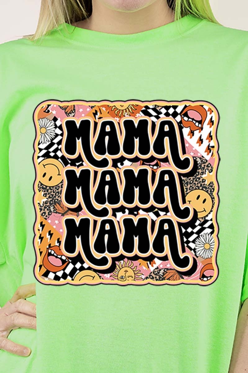 Retro Stacked Mama Short Sleeve Relaxed Fit T-Shirt - Wholesale Accessory Market