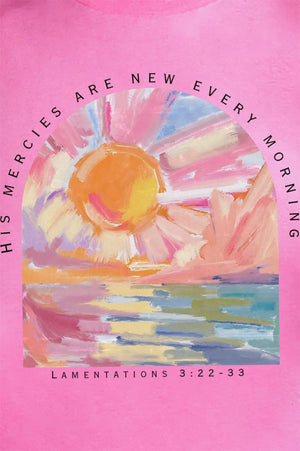 Watercolor His Mercies Are New Short Sleeve Relaxed Fit T-Shirt - Wholesale Accessory Market