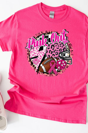 Pink Out Leopard Short Sleeve Relaxed Fit T-Shirt - Wholesale Accessory Market
