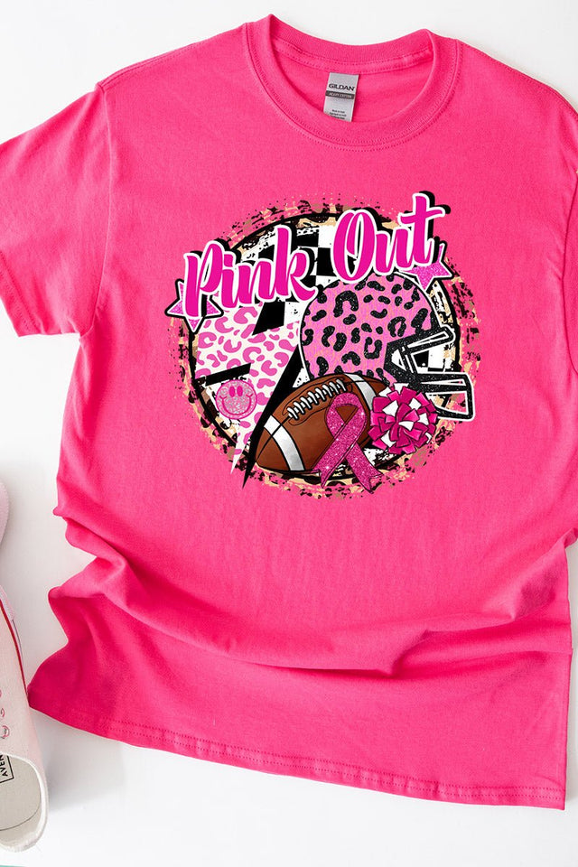 Pink Out Leopard Short Sleeve Relaxed Fit T-Shirt - Wholesale Accessory Market