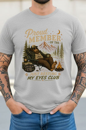 Resting My Eyes Club Short Sleeve Relaxed Fit T-Shirt - Wholesale Accessory Market