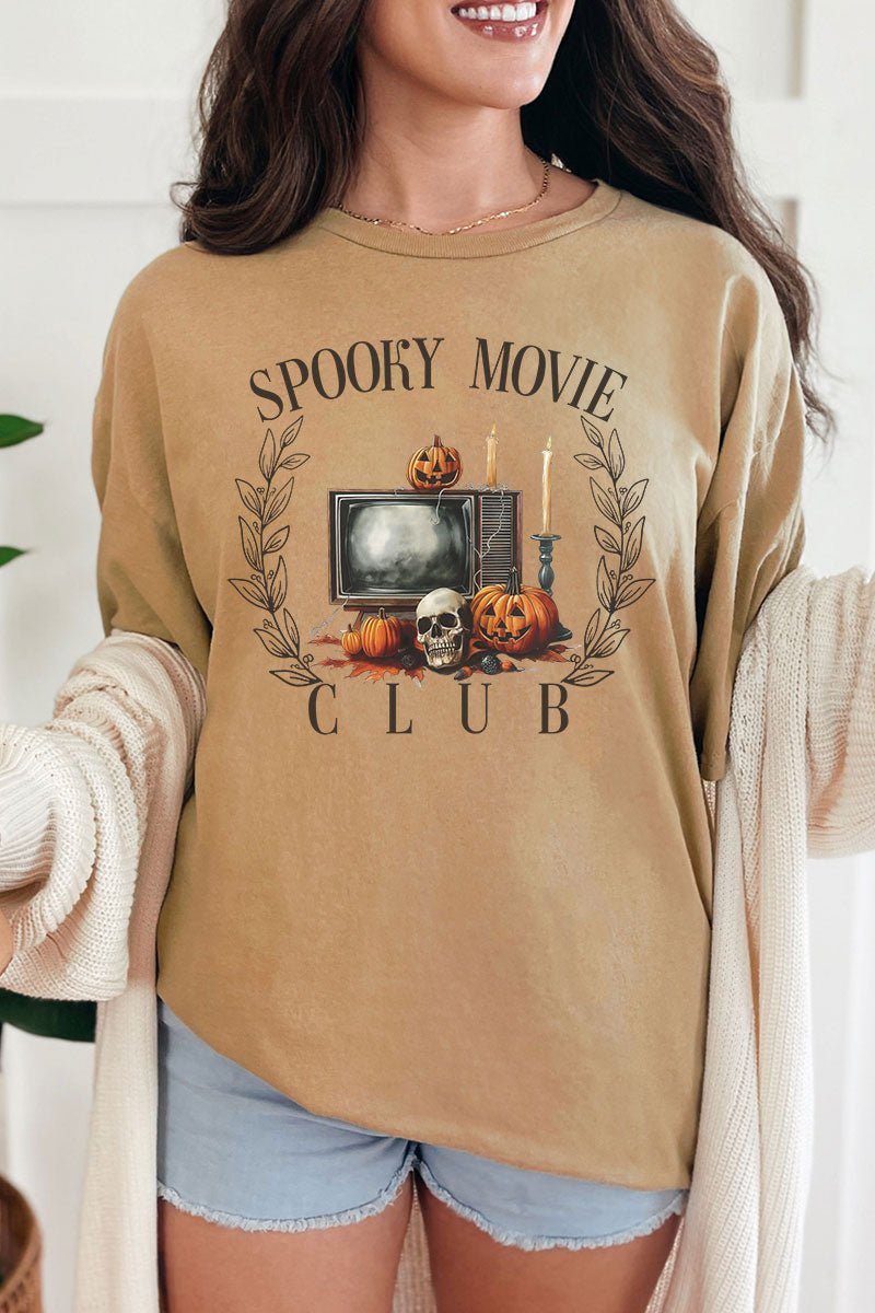 Spooky Movie Club Short Sleeve Relaxed Fit T - Shirt - Wholesale Accessory Market