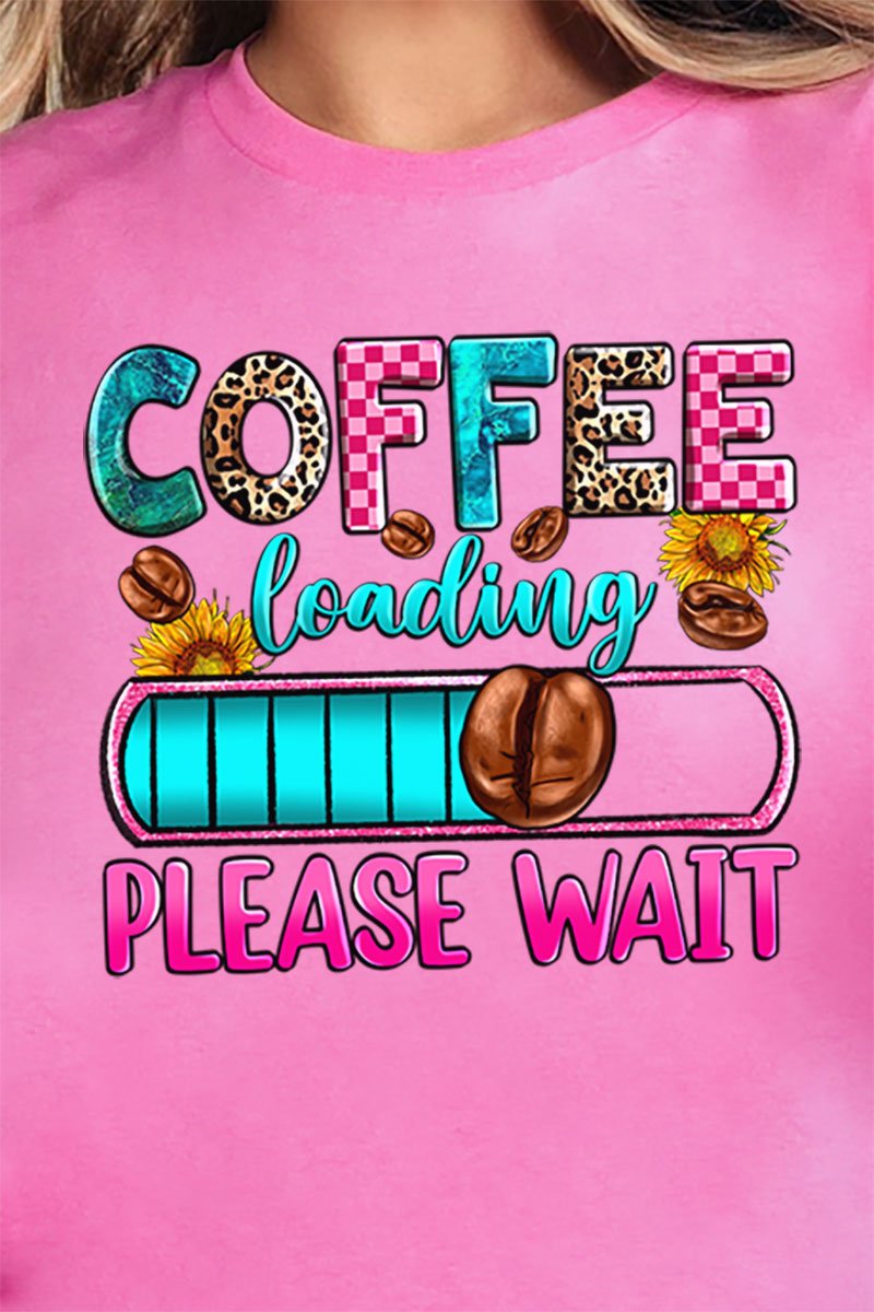 Coffee Loading T Coffee Loading Please Wait Short Sleeve Relaxed Fit T-Shirt | Wholesale ...