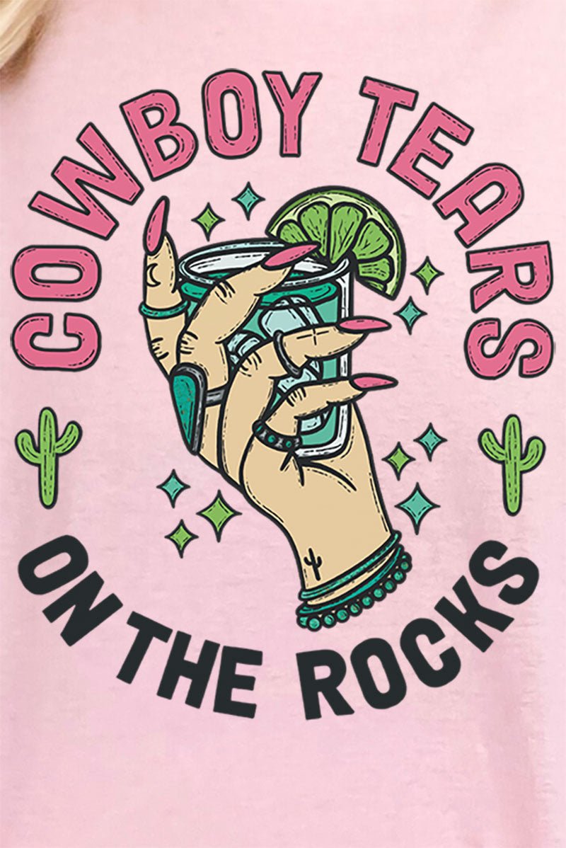 Cowboy Tears On The Rocks Short Sleeve Relaxed Fit T-Shirt - Wholesale Accessory Market