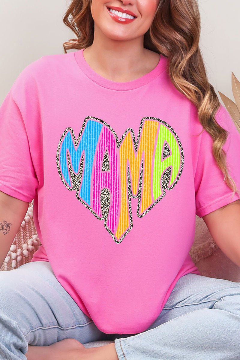 Wild Mama Bright Leopard Short Sleeve Relaxed Fit T-Shirt - Wholesale Accessory Market