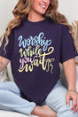 Worship While You Wait Short Sleeve Relaxed Fit T-Shirt - Wholesale Accessory Market