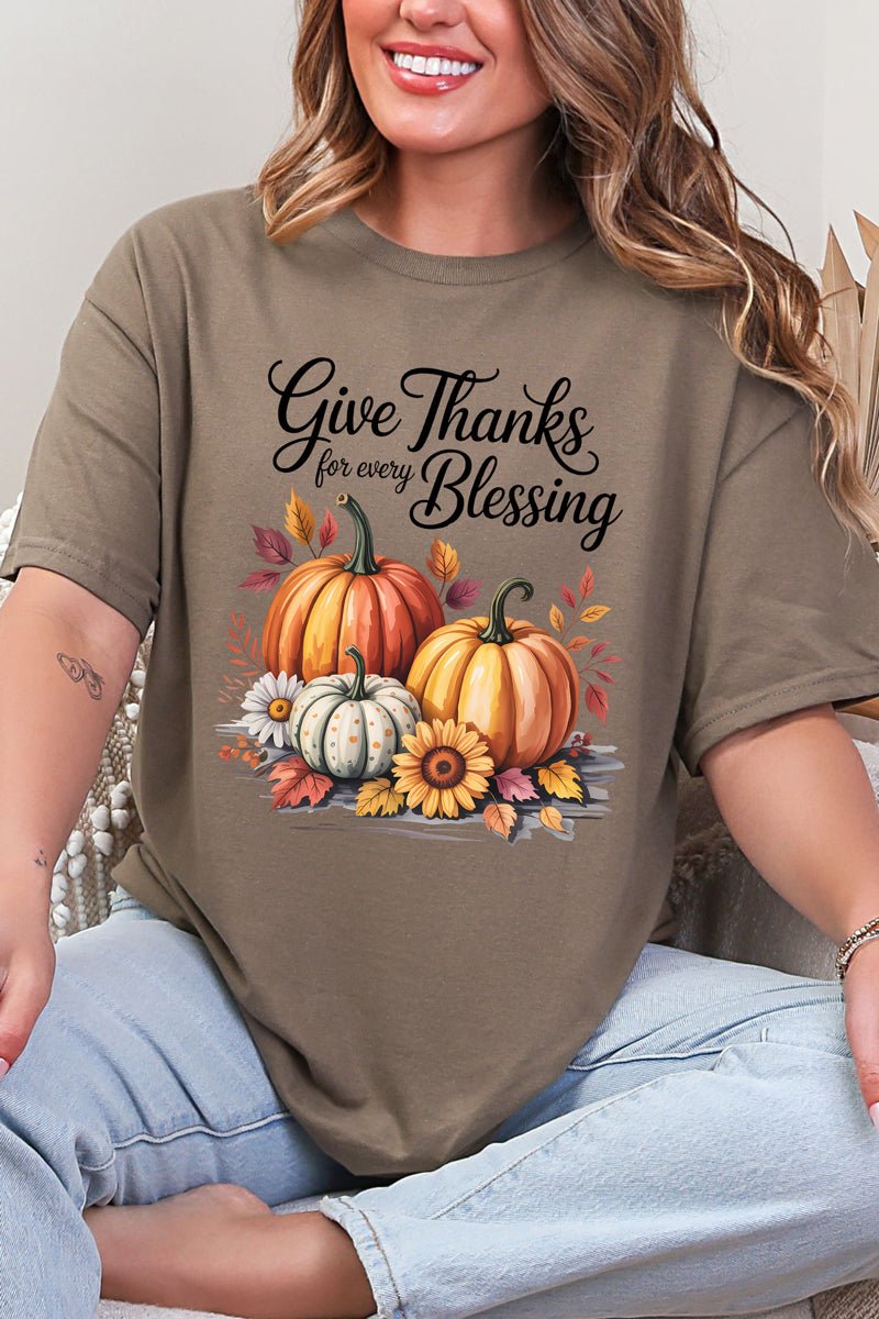 Autumn Give Thanks Short Sleeve Relaxed Fit T-Shirt - Wholesale Accessory Market