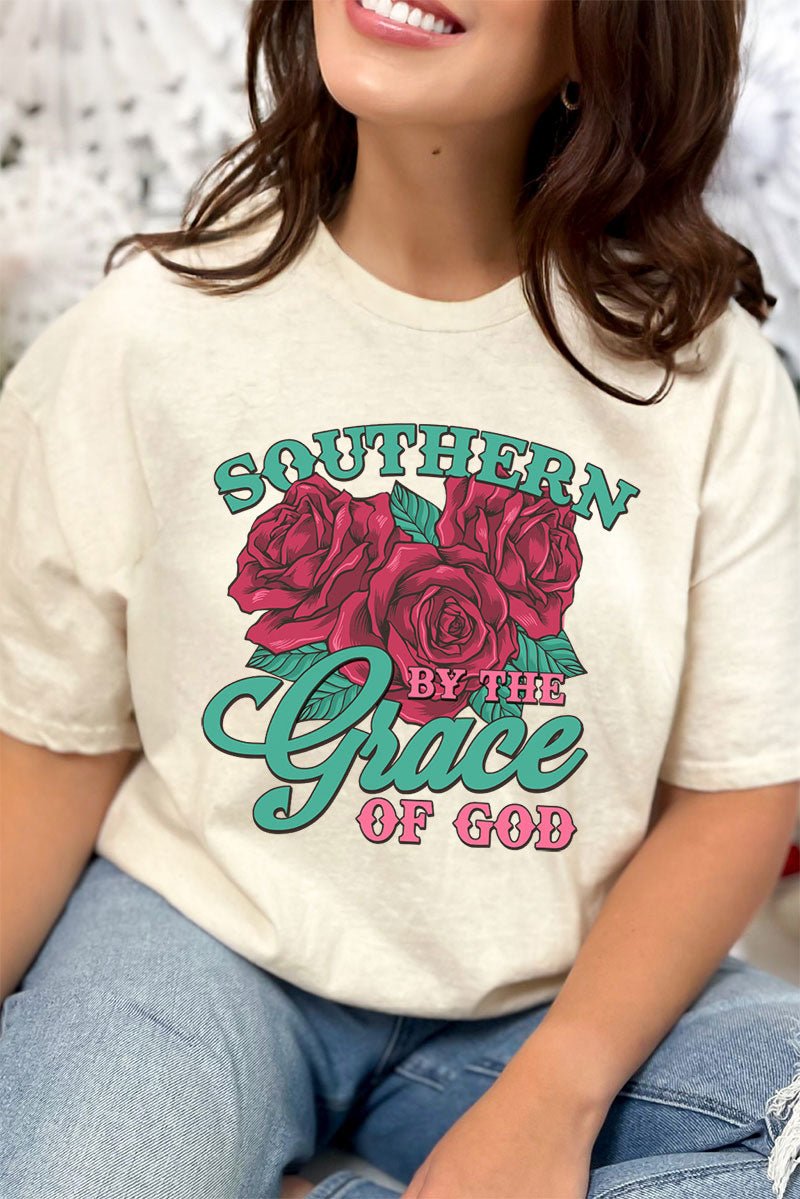 Southern By The Grace Of God Short Sleeve Relaxed Fit T - Shirt - Wholesale Accessory Market