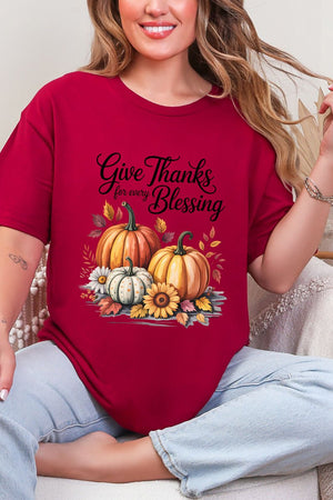 Autumn Give Thanks Short Sleeve Relaxed Fit T-Shirt - Wholesale Accessory Market