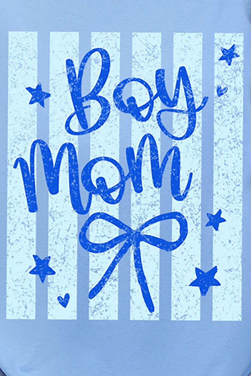 Striped Stars Boy Mom Short Sleeve Relaxed Fit T-Shirt - Wholesale Accessory Market