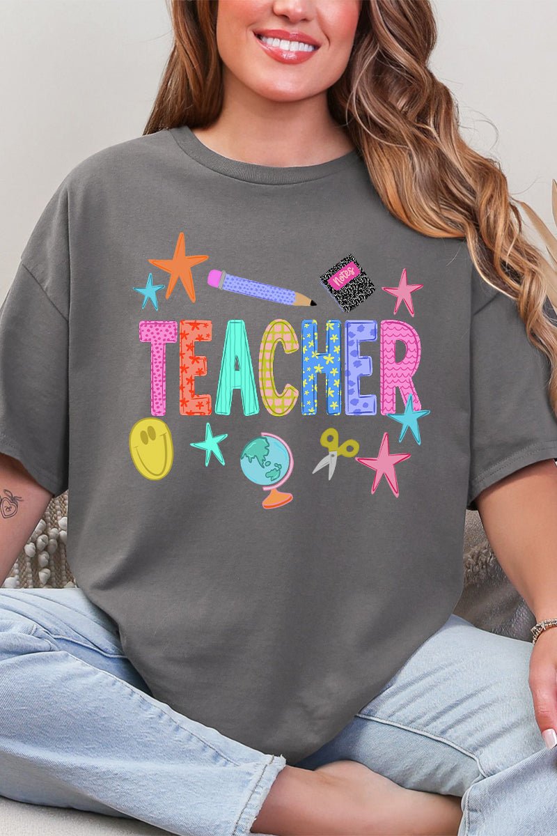Classroom Charm Short Sleeve Relaxed Fit T-Shirt - Wholesale Accessory Market