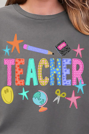Classroom Charm Short Sleeve Relaxed Fit T-Shirt - Wholesale Accessory Market