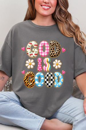 God Is Good Happy Mix Short Sleeve Relaxed Fit T-Shirt - Wholesale Accessory Market
