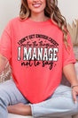 Manage Not To Say Short Sleeve Relaxed Fit T-Shirt - Wholesale Accessory Market
