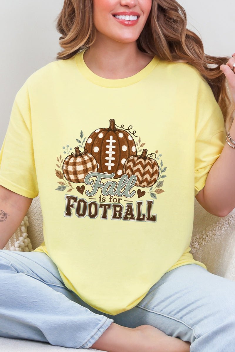 Fall Is For Football Short Sleeve Relaxed Fit T-Shirt - Wholesale Accessory Market